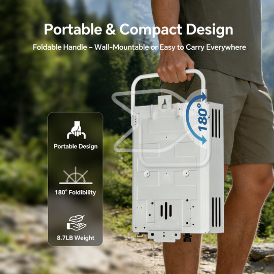 Eyoo 5L 34000 BTU Portable Propane Water Heater Outdoor